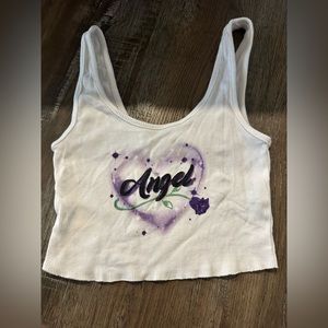 Garage angel crop top
